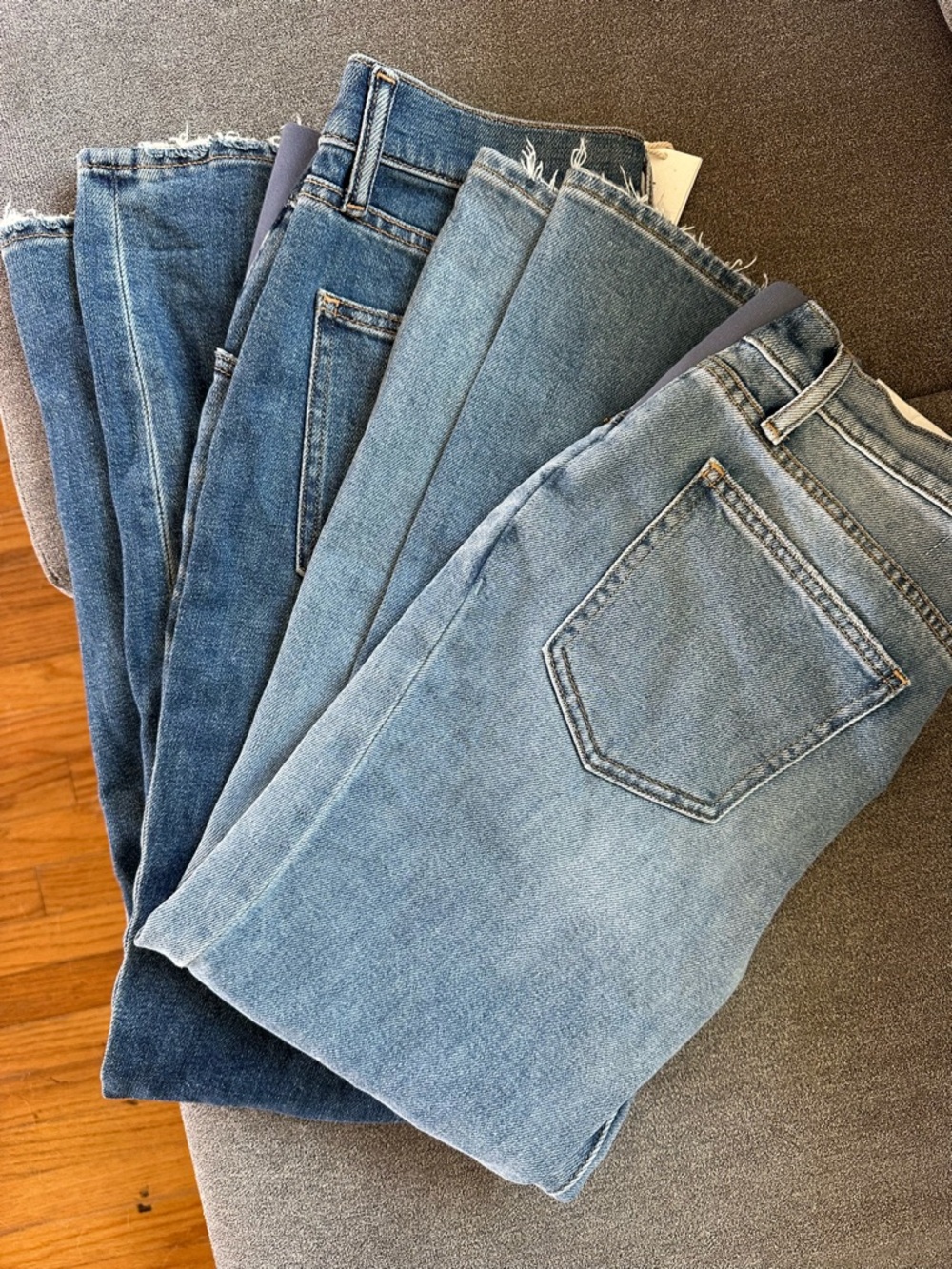 Hatch Denim Boyfriend and Crop Maternity Jeans - Blue